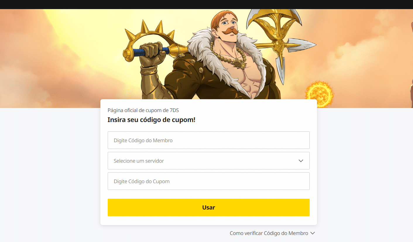 Foto tutorial de resgate: 7DS Grand Cross Codes. (Divulga&ccedil;&atilde;o / Internet)