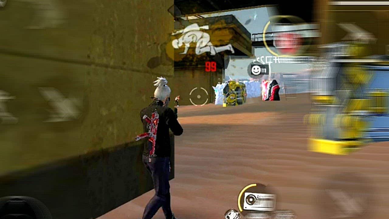 Edit de um confronto de jogadores em Free Fire.