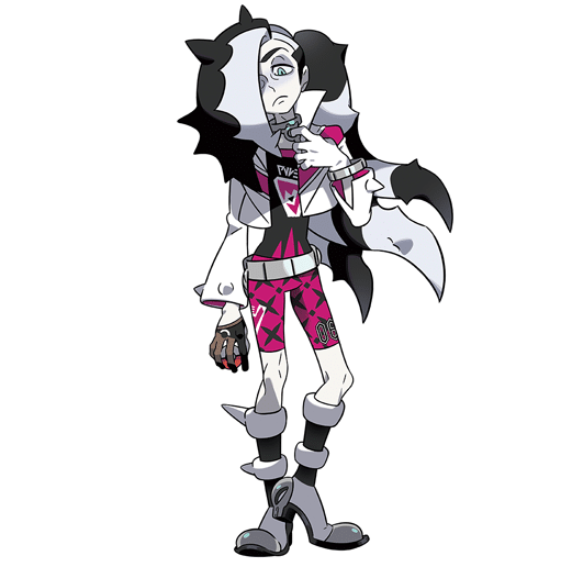 Imagem do personagem Piers, treinador de Pok&eacute;mon tipo Sombrio. (Divulga&ccedil;&atilde;o / Internet)