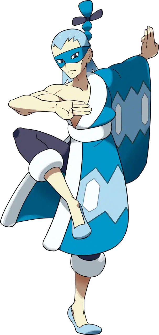 Imagem do personagem Brycen, treinador de Pok&eacute;mon tipo Gelo. (Divulga&ccedil;&atilde;o / Internet)
