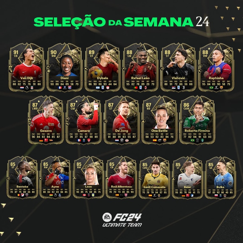 Jogadores do Team of the Week 24 de EA FC 24