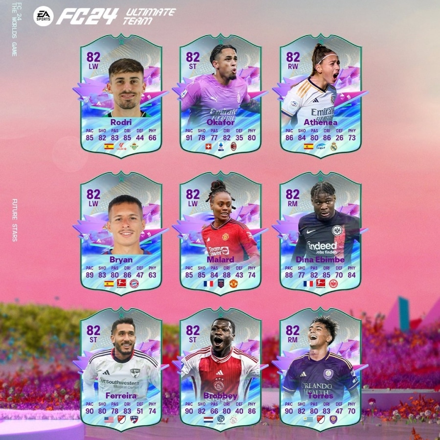 Jogadores de evolu&ccedil;&atilde;o da promo&ccedil;&atilde;o Future Stars 1 de EA SPORTS FC 24