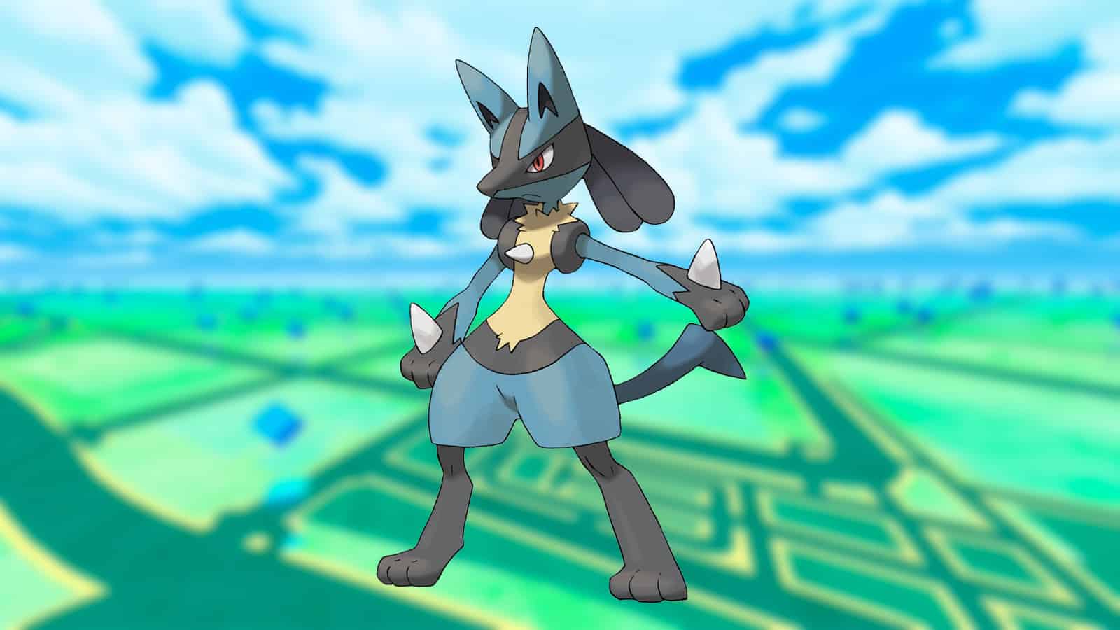 Imagem do Pok&eacute;mon tipo Lutador mais fortes, Lucario. (Divulga&ccedil;&atilde;o / Internet)