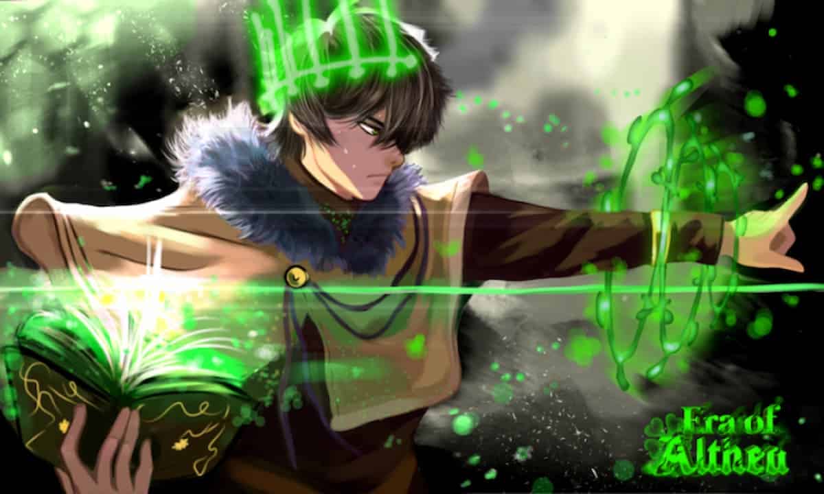 Foto original do jogo Era of Althea e sua inspira&ccedil;&atilde;o do anime e mang&aacute; Black Clover.