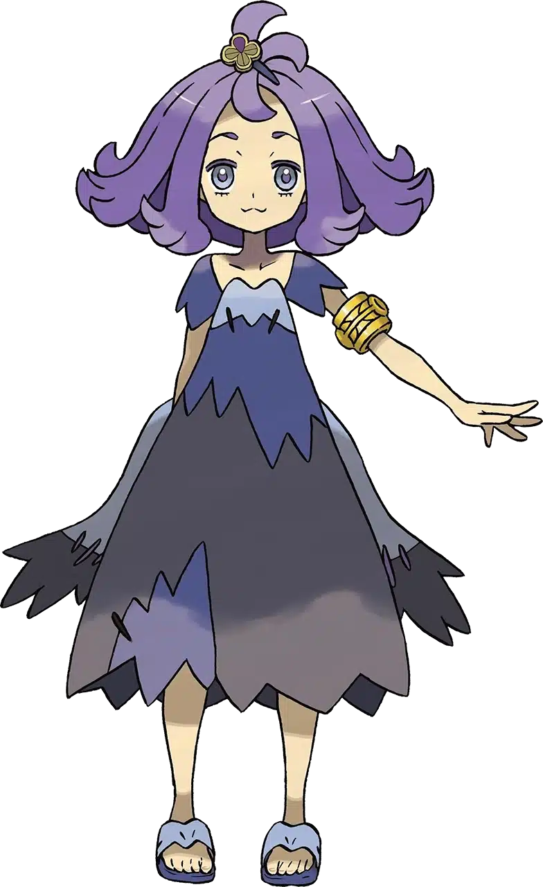 Imagem da personagem Acerola, treinadora de Pok&eacute;mon tipo Fantasma. (Divulga&ccedil;&atilde;o / Internet)