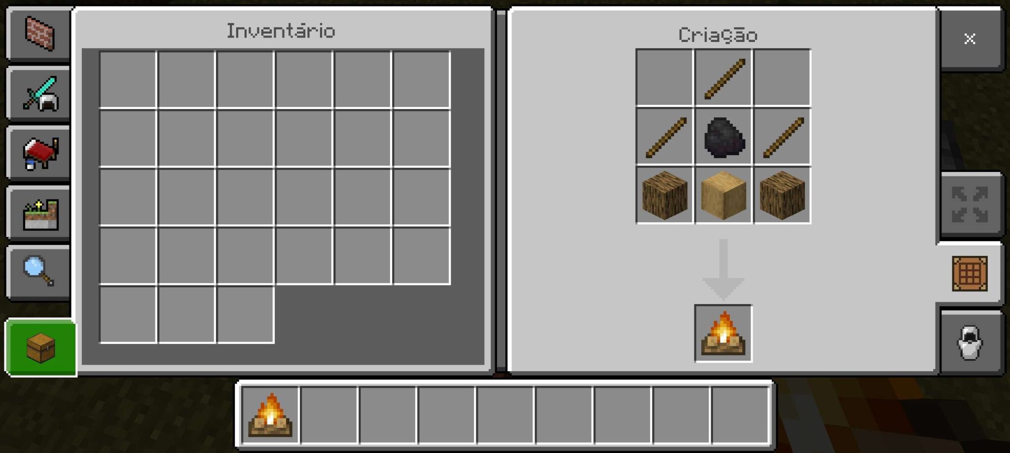 Foto tutorial: Como fazer fogueira no Minecraft! (divulga&ccedil;&atilde;o / Internet)