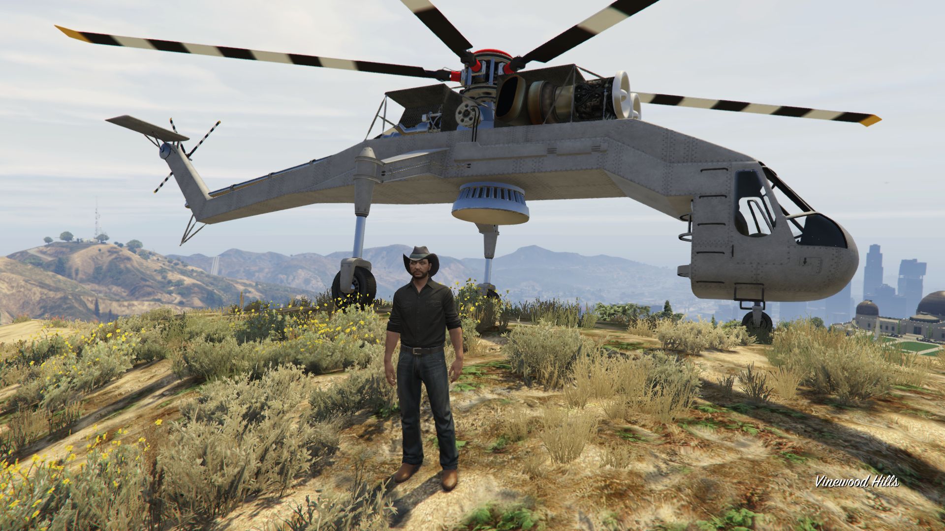Imagem do helic&oacute;ptero HVY Skylift, um dos carros raros do GTA 5. (Divulga&ccedil;&atilde;o / Internet)