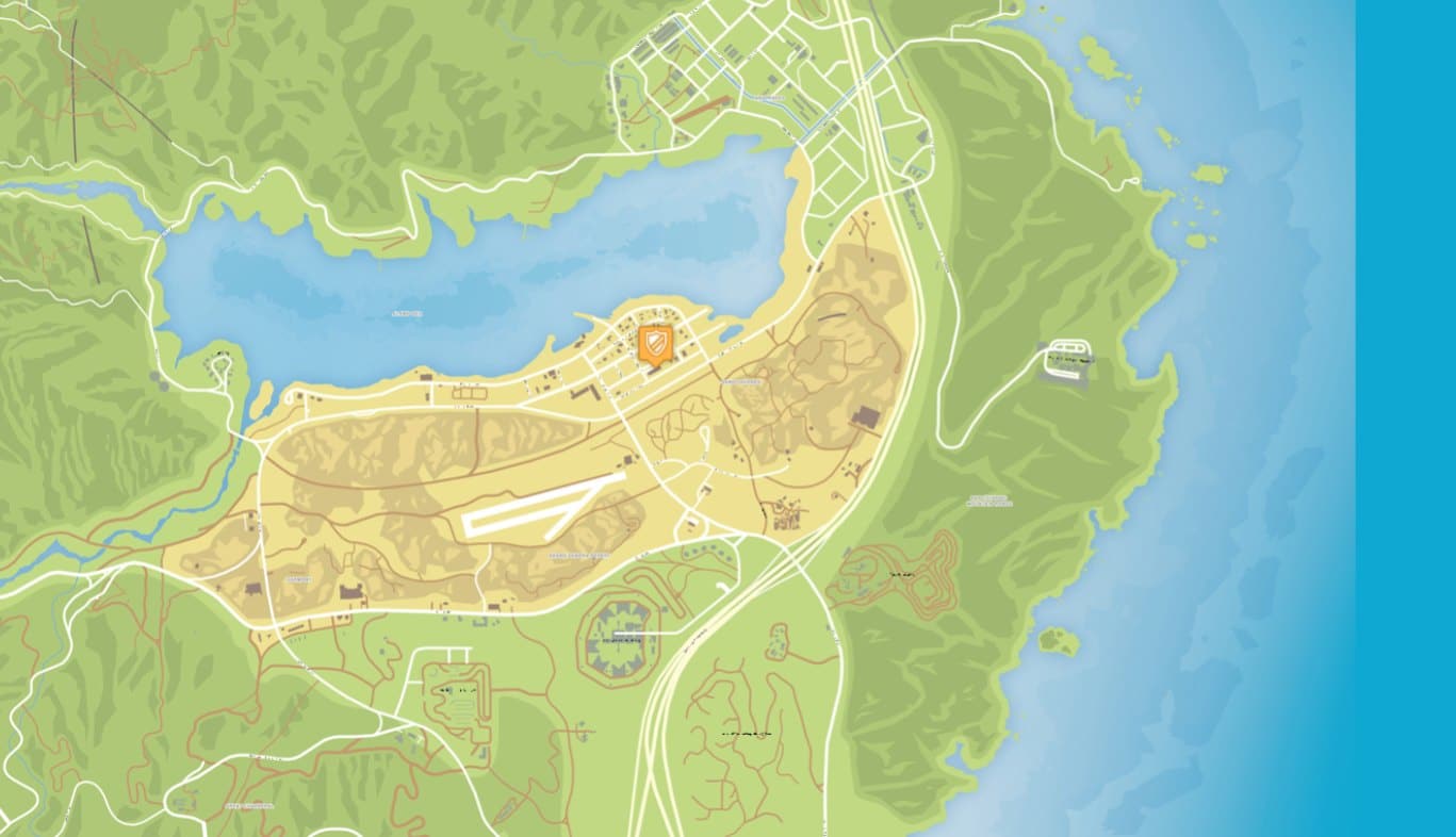 Imagem da cidade de Sandy Shores. (Divulga&ccedil;&atilde;o / Internet)