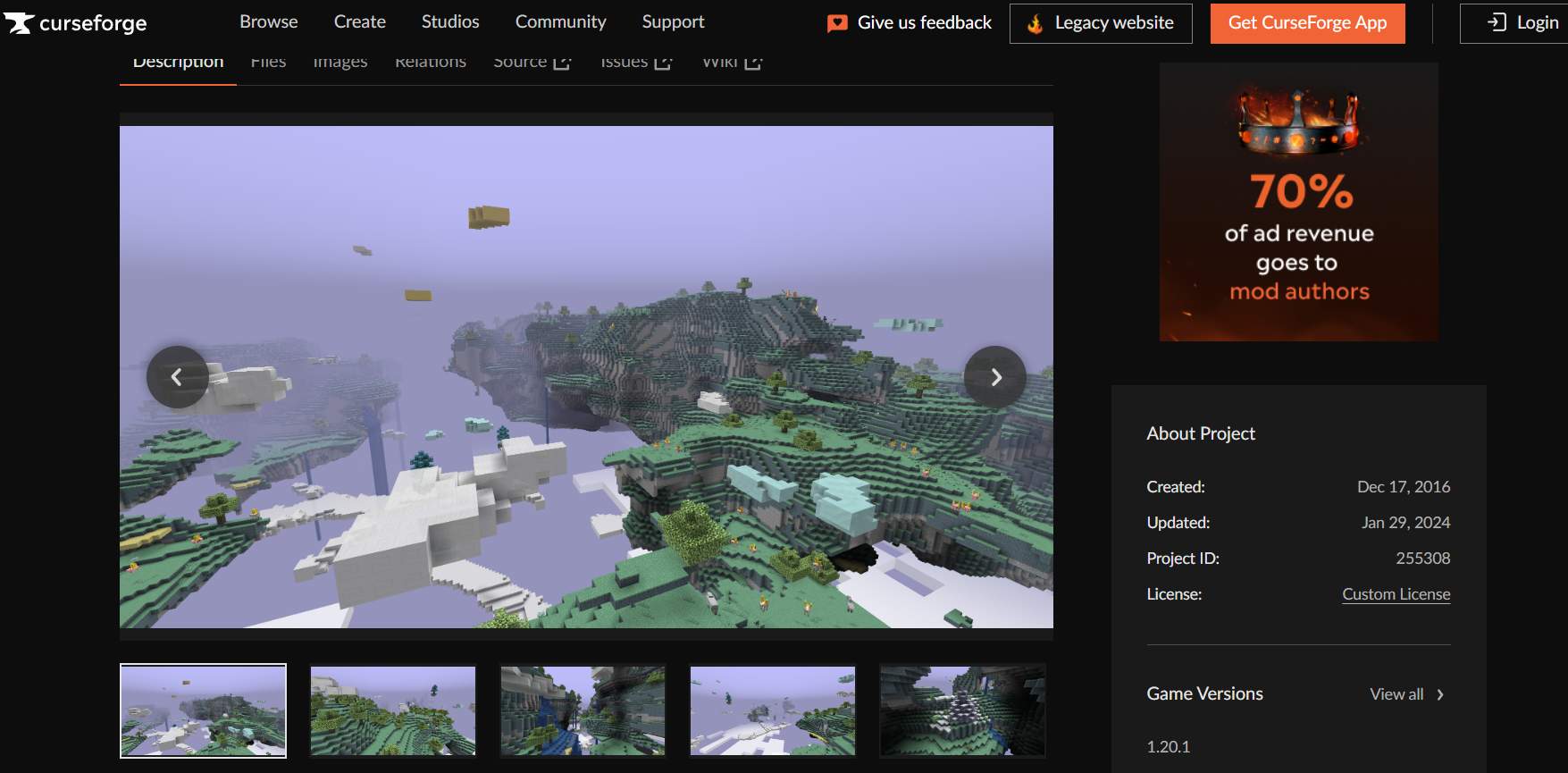 Imagem do mod The Aether, Minecraft Mods. (Divulga&ccedil;&atilde;o / Internet)