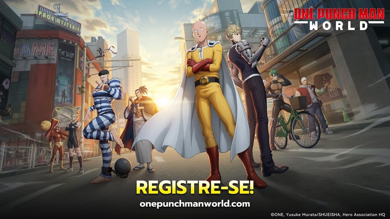 Imagem oficial de registro do jogo One Punch Man World. Introduzindo One Punch Man World Codes.