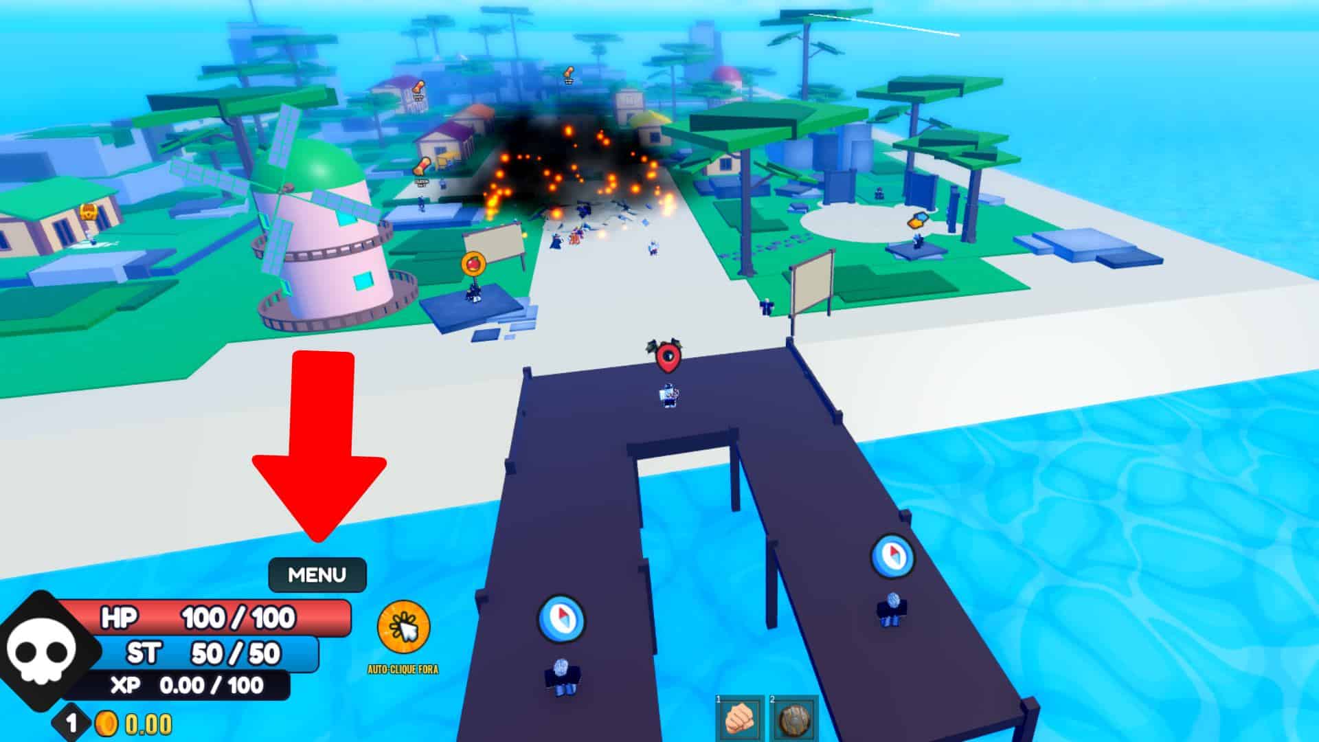 Imagem ilustrativa do 1&deg; Passo para o resgate dos One Fruit Simulator codes.