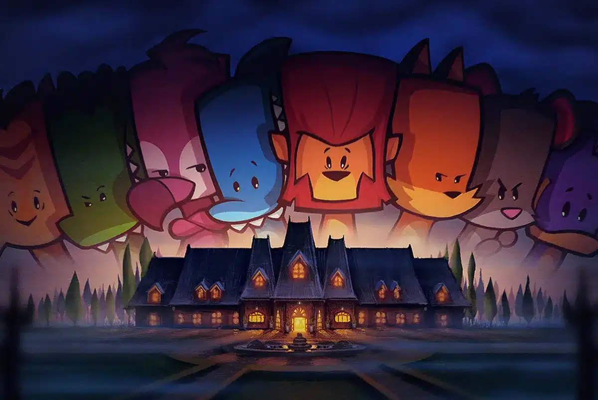 Capa de lan&ccedil;amento do jogo Suspects: Mans&atilde;o Mist&eacute;rio.