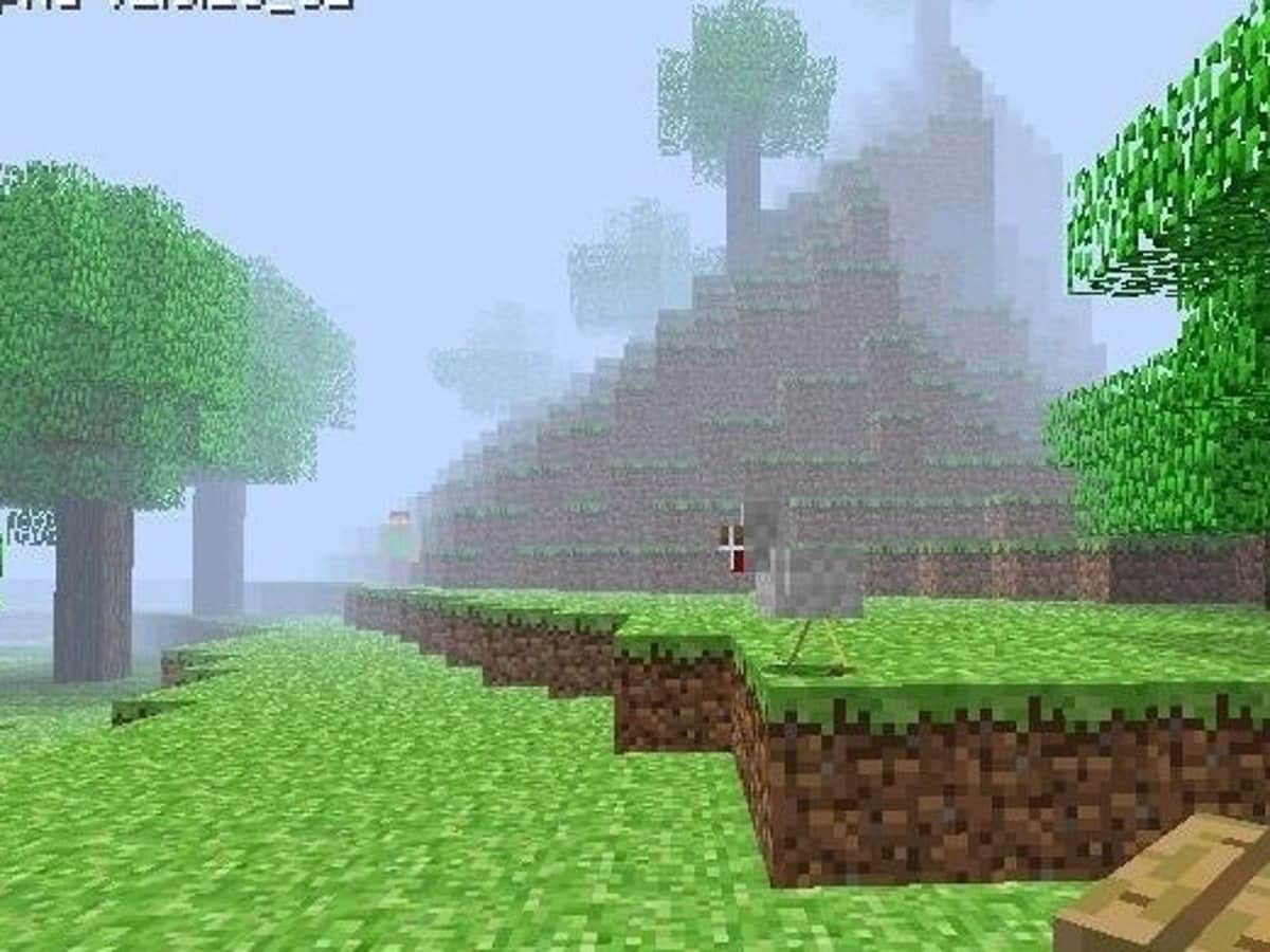 Imagem da primeira suposta apari&ccedil;&atilde;o do fantasma Herobrine no Minecraft.