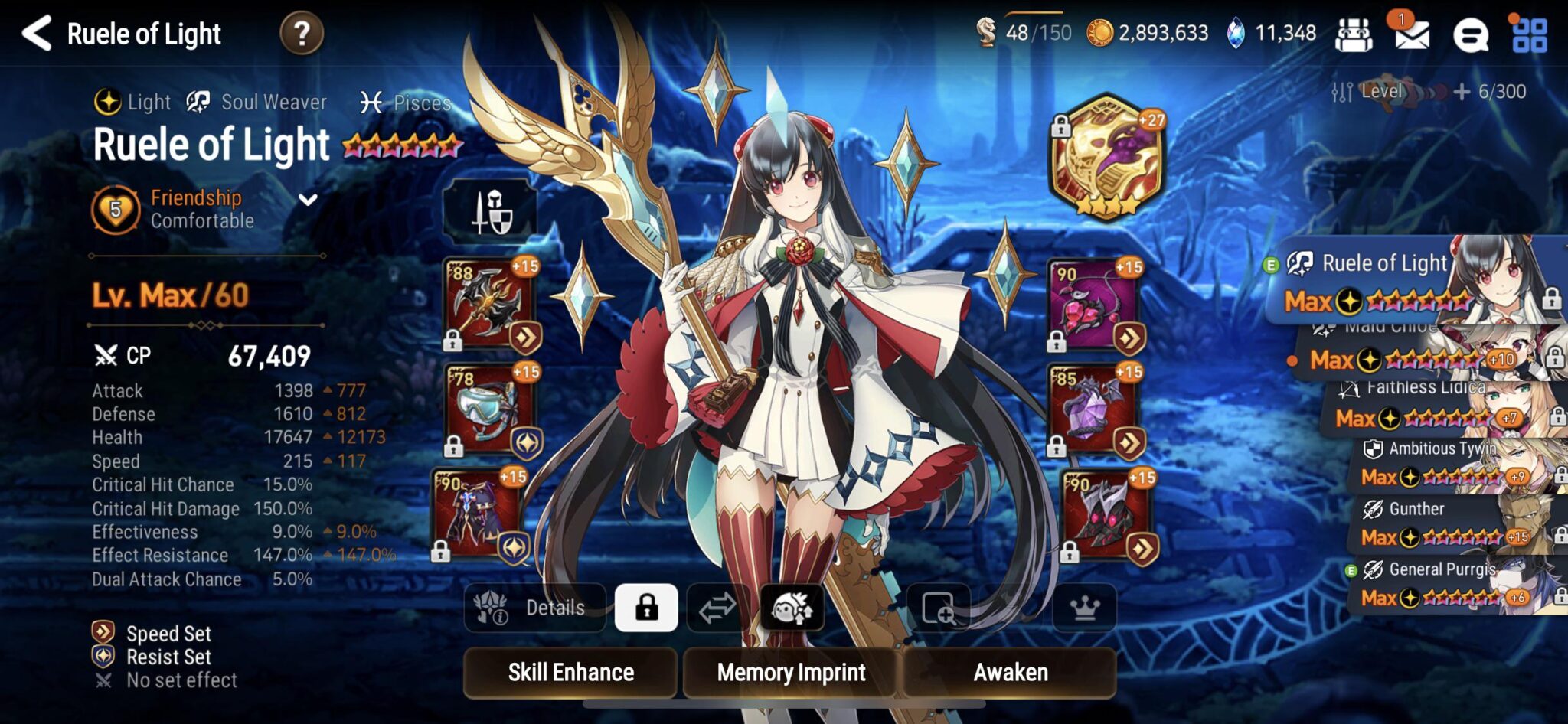 Imagem de Ruele of Light, uma das melhores personagens de Epic Seven.