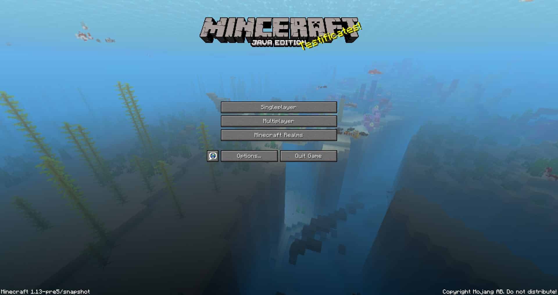 Imagem rara do nome de Minecraft escrito de forma errada.