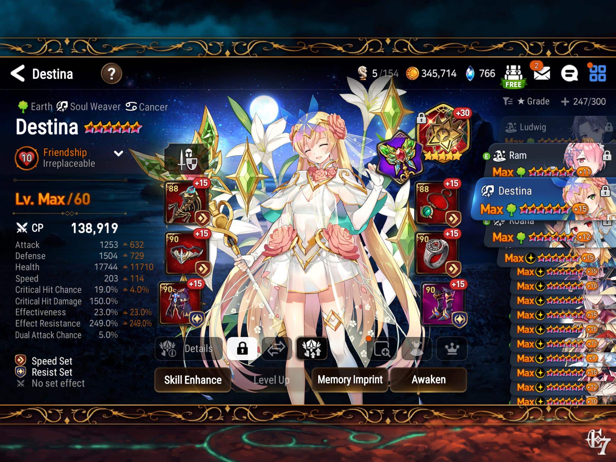 Destina &eacute; uma personagem Tece-Almas Tier S de Epic Seven.