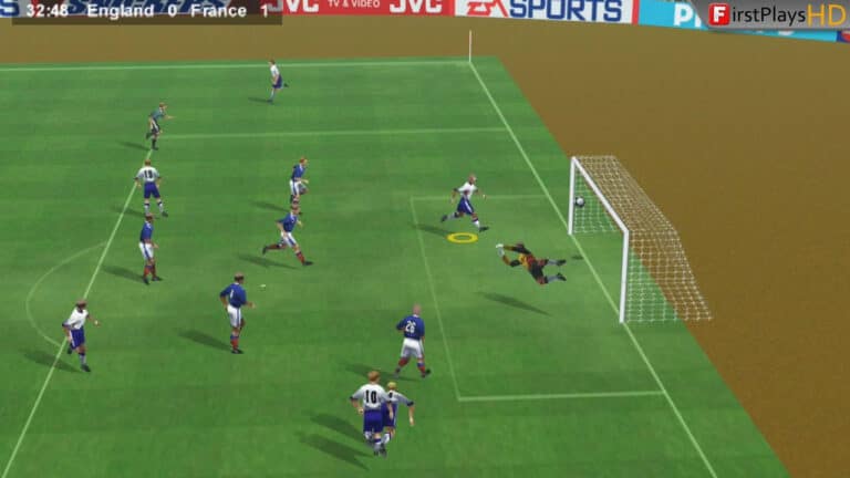 FIFA: Qual é o melhor jogo da franquia? Imagem de gameplay de FIFA 98: Road to World Cup