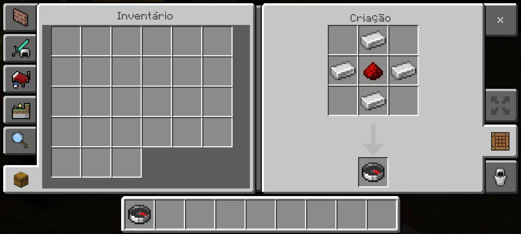 Foto tutorial sobre como fazer b&uacute;ssola no Minecraft. (Divulga&ccedil;&atilde;o / Internet)
