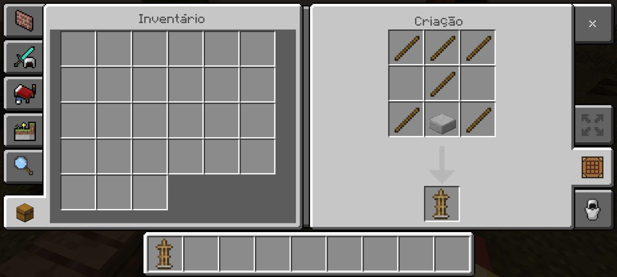 Foto tutorial sobre como fazer suporte de armadura no Minecraft. (Divulga&ccedil;&atilde;o / Internet)