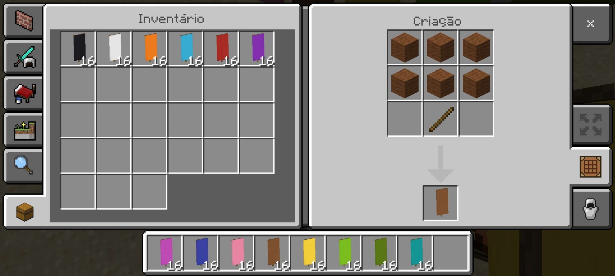 Como fazer bandeira no Minecraft