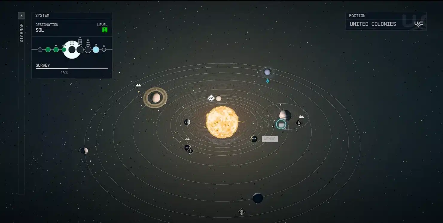 &Eacute; poss&iacute;vel viajar e explorar o nosso pr&oacute;prio sistema solar em Starfield, sendo uma &oacute;tima op&ccedil;&atilde;o para quem n&atilde;o sabe o que fazer depois de zerar Starfield.