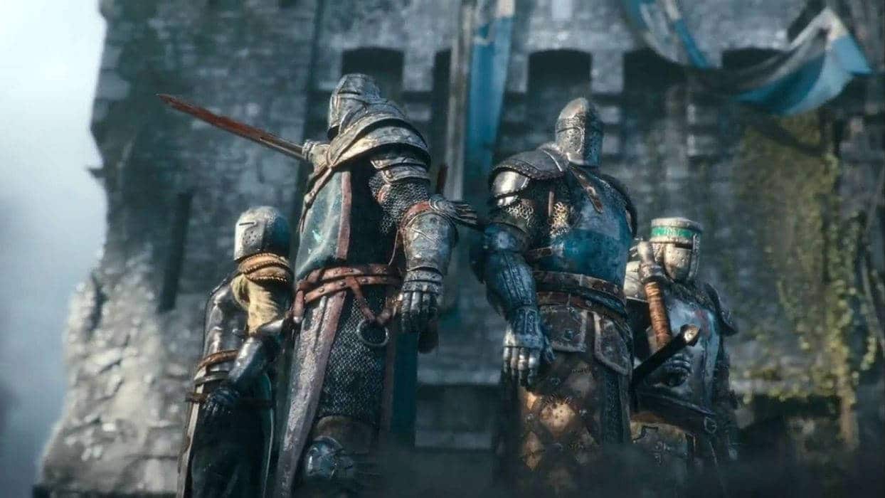 A fac&ccedil;&atilde;o de Cavaleiros de For Honor &eacute; representada pelos her&oacute;is Guardi&atilde;o, Centuri&atilde;o, Conquistador, etc.