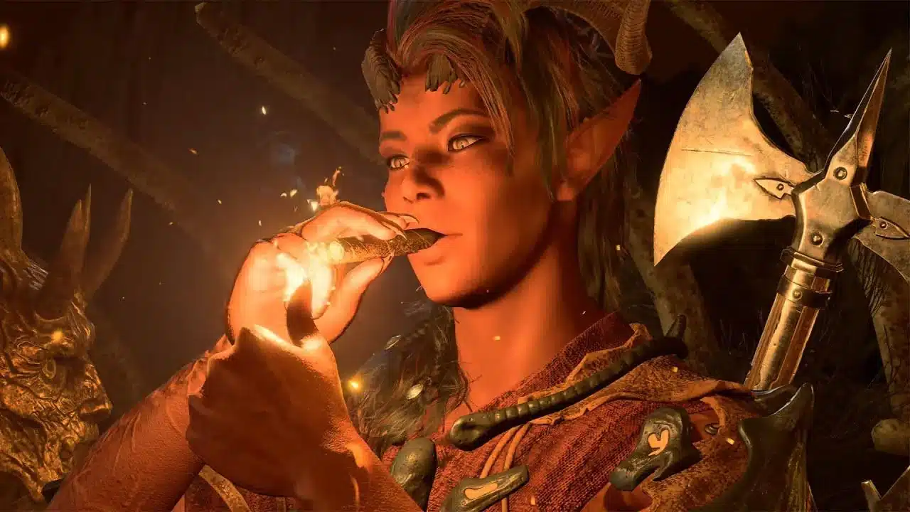 Imagem da personagem de Baldur's Gate 3 Karlach. (Divulga&ccedil;&atilde;o / Internet)