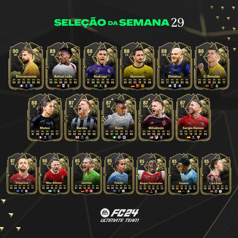Jogadores do Team of the Week 29 de EA FC 24