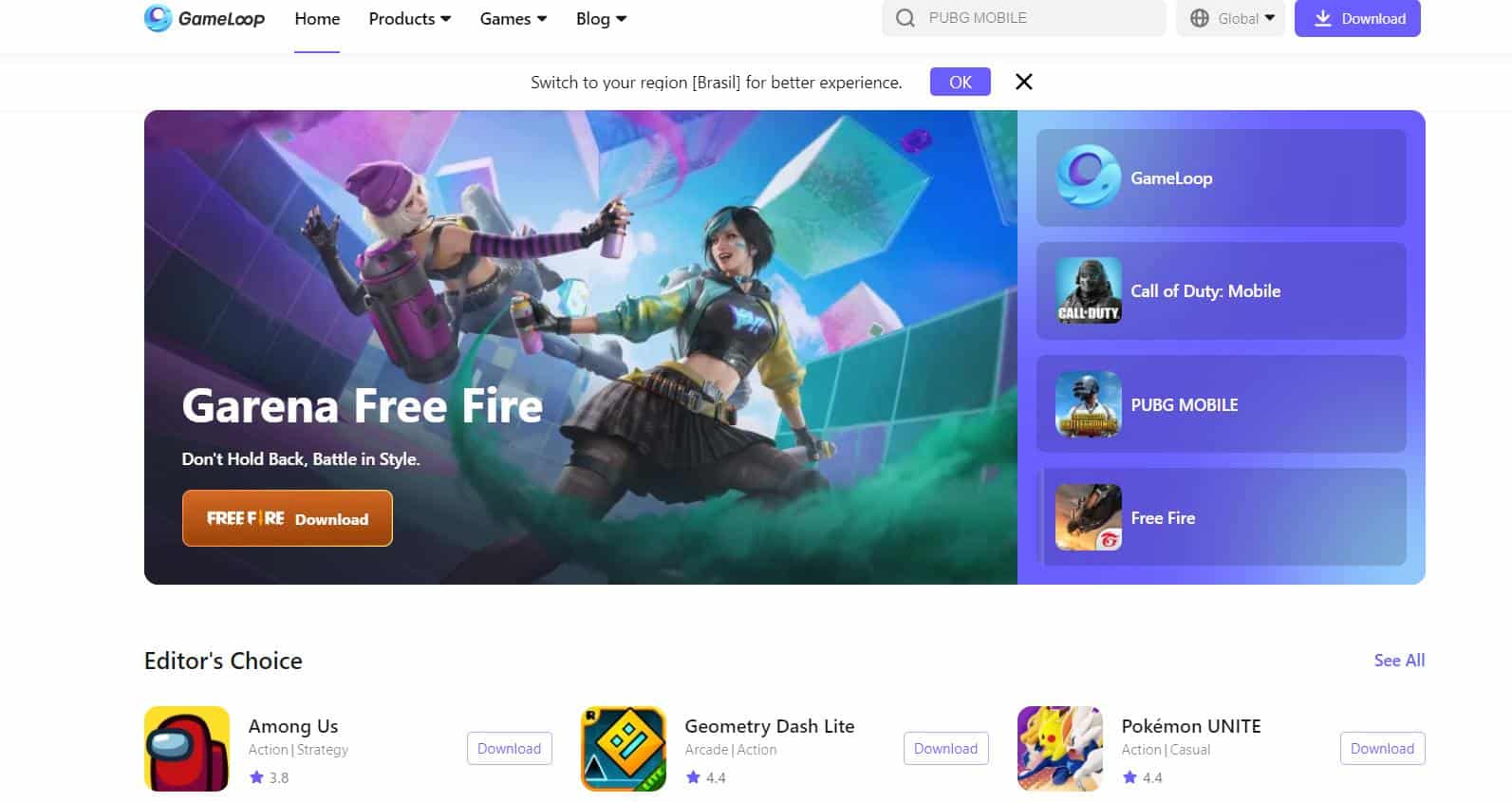 Foto tema: Os melhores emuladores para jogar Free Fire, entre eles o GameLoop. (Divulga&ccedil;&atilde;o / Internet)