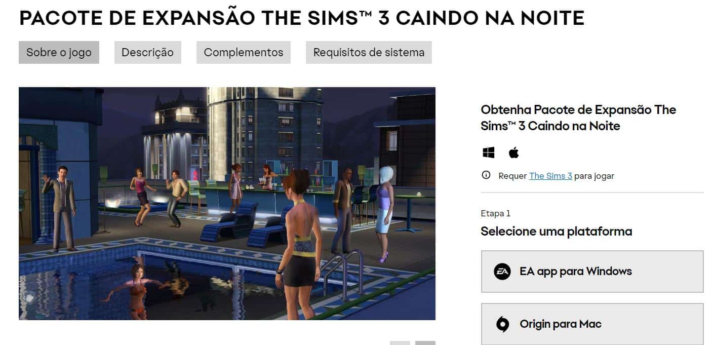 Foto tema: Saiba como instalar expans&atilde;o no The Sims 3. (Divulga&ccedil;&atilde;o / Internet)