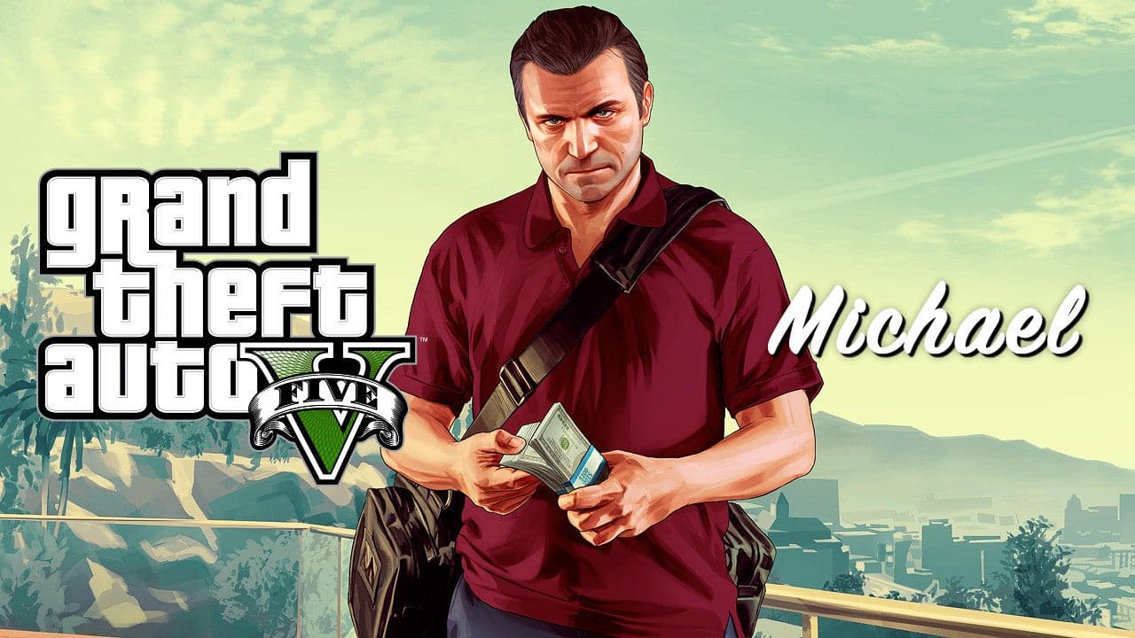 Michael do GTA 5 &eacute; conhecido como o pai de fam&iacute;lia do trio de protagonistas do jogo.