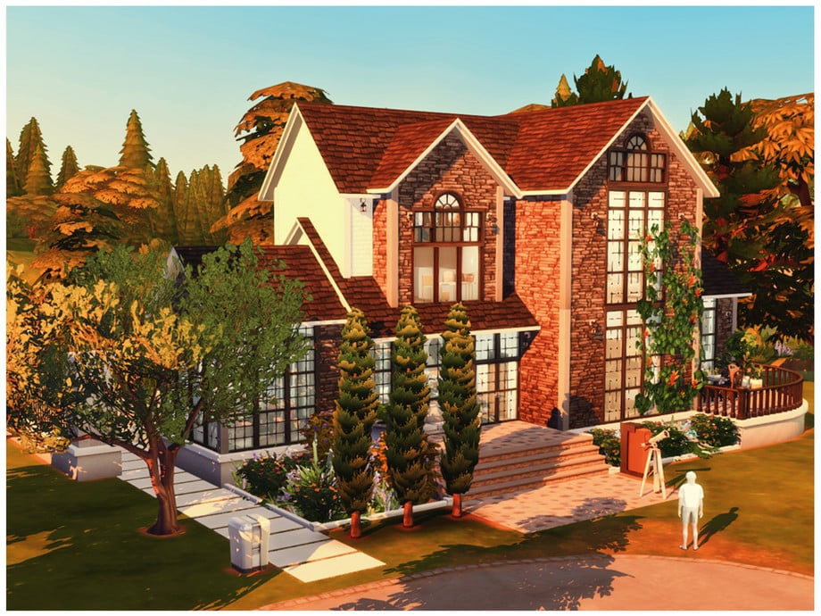 Imagem da cada "Dark Wood", uma das 10 melhores ideias de casas para The Sims 4. (Divulga&ccedil;&atilde;o / Internet)