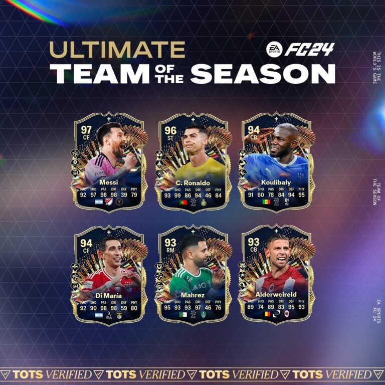 EA FC 24: Confira as cartas TOTS Ultimate Elenco TOTS Ligas Mistas de EA FC 24