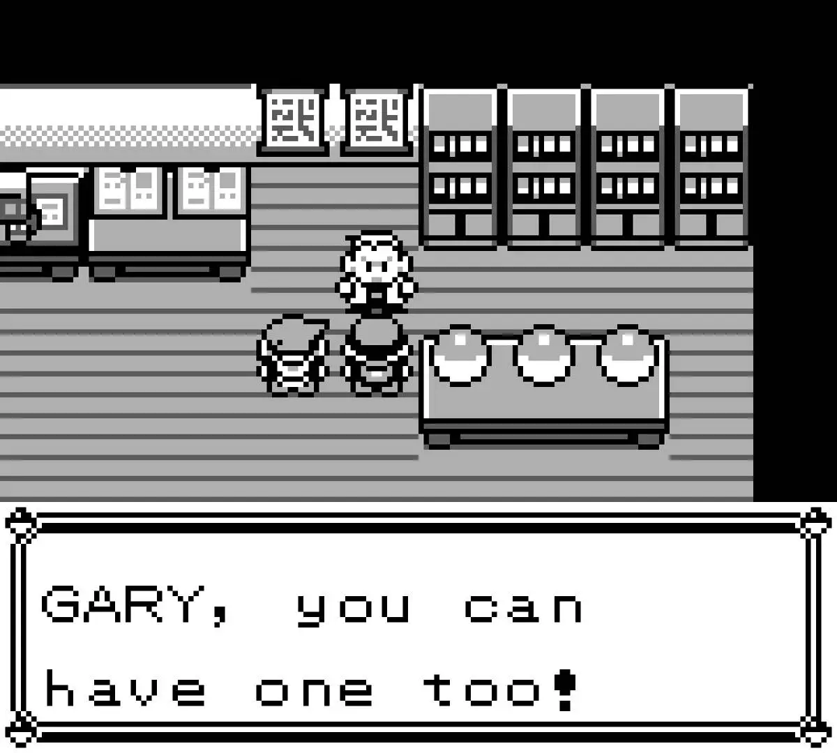 Imagem oficial da gameplay de Pok&eacute;mon Blue.