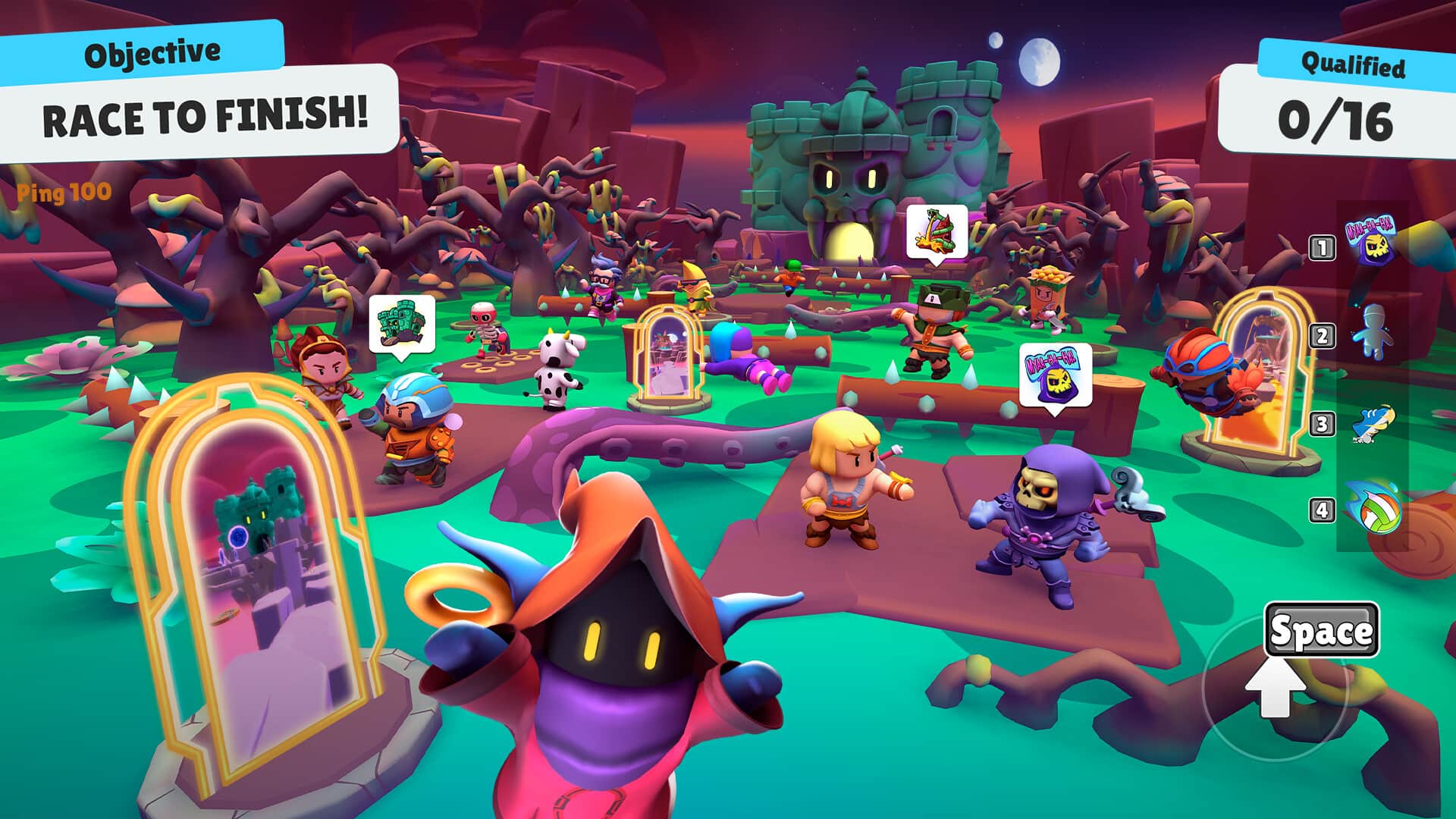 Stumble Guys apresenta os mais diversos mini-games competitivos e divertidos para os jogadores.