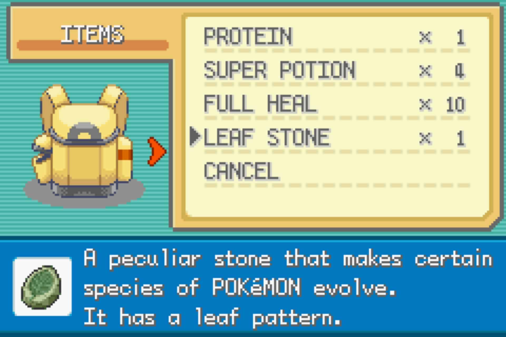 Os jogadores podem facilmente adquirir qualquer item de Pok&eacute;mon Big Blue com os c&oacute;digos de trapa&ccedil;a.