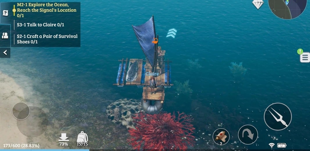 LOST in BLUE &eacute; um dos melhores jogos de sobreviv&ecirc;ncia para Android, seja por suas mec&acirc;nicas, seja por suas constantes atualiza&ccedil;&otilde;es.