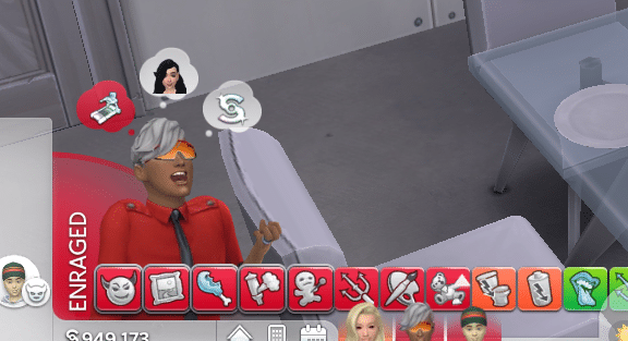 Furioso(a) &eacute; o estado m&aacute;ximo de raiva, podendo levar um Sim &agrave; morte facilmente em The Sims 4.