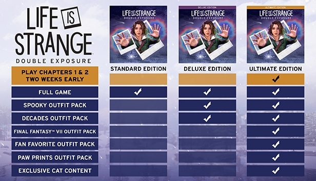 Compara&ccedil;&atilde;o de vers&otilde;es de Life is Strange: Double Exposure