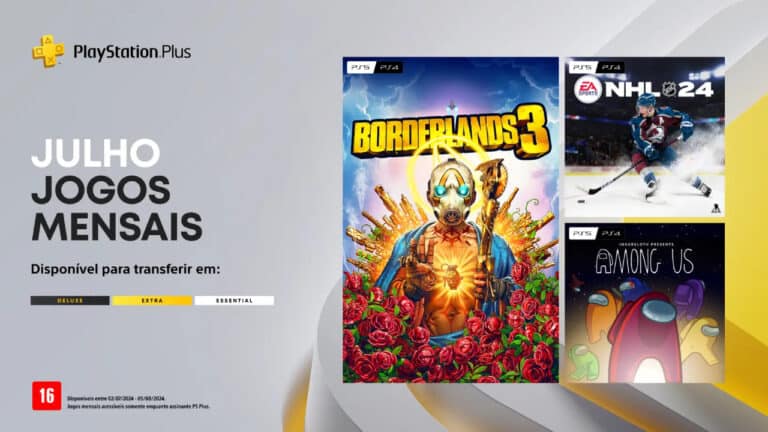 PlayStation Plus: Confira os jogos de Julho (2024) Imagem promocional do Catálogo de Jogos de julho de 2024 na PlayStation Plus Extra e Deluxe