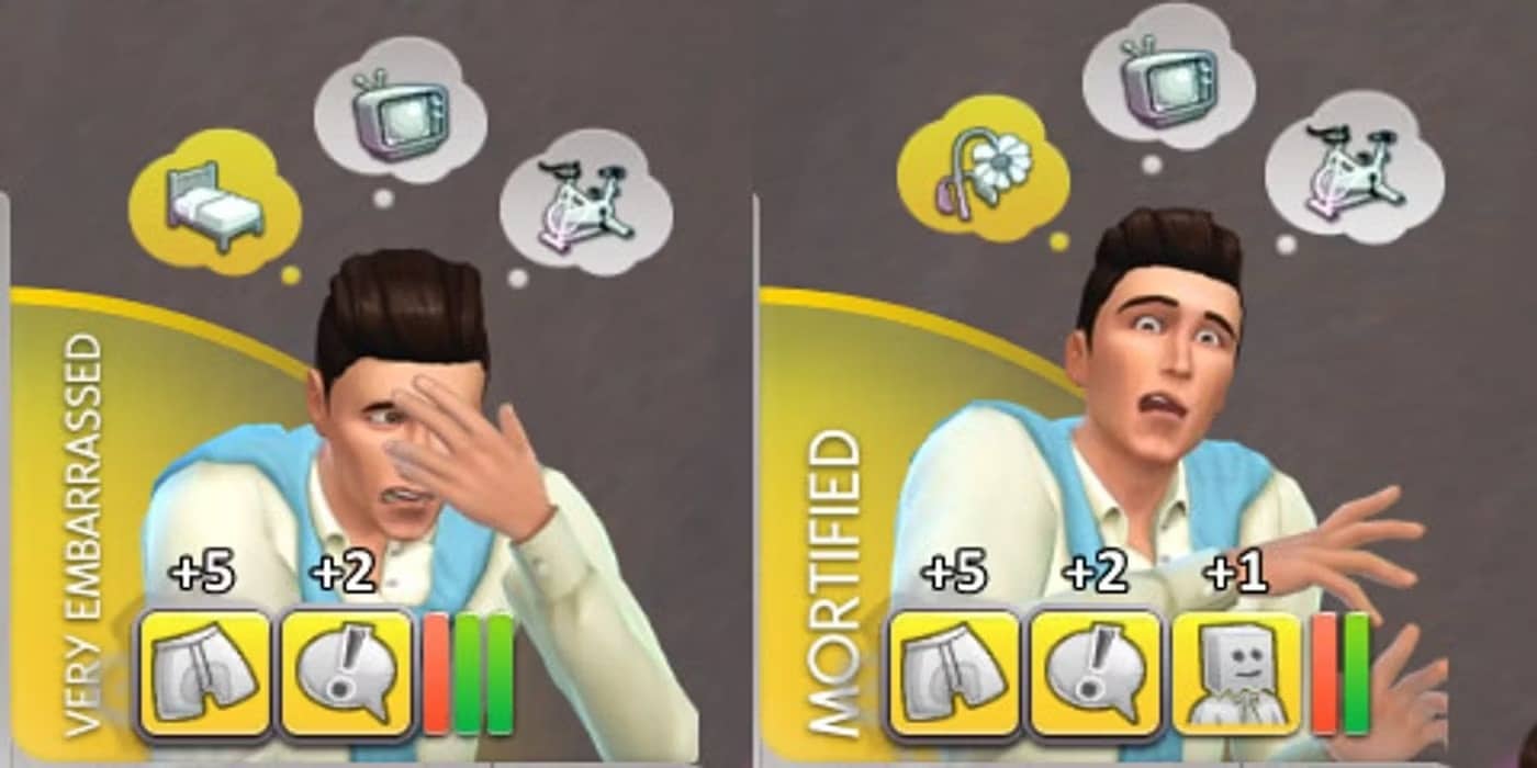 Um Sim pode morrer de vergonha ao alcan&ccedil;ar e permanecer com o modificador "mortificado" em The Sims 4.