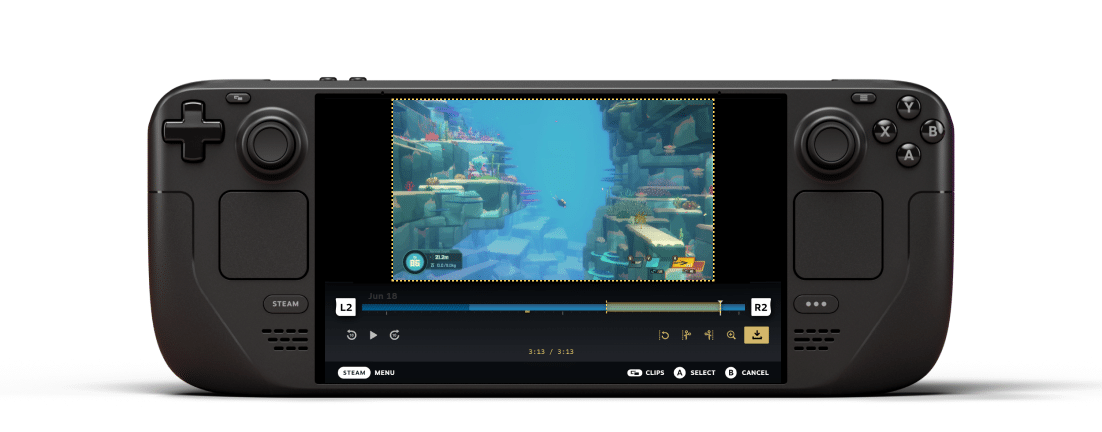 Imagem do Gravador de Jogo no Steam Deck