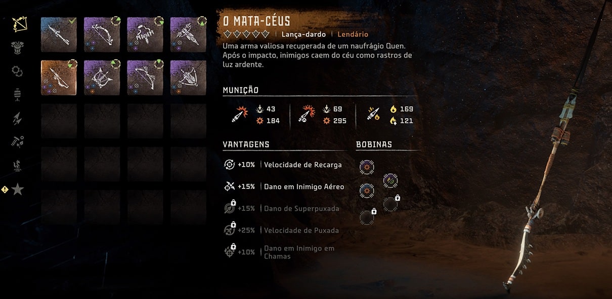 O Mata-C&eacute;us &eacute; um Lan&ccedil;a-dardo lend&aacute;rio e uma das melhores armas de Horizon Forbidden West.