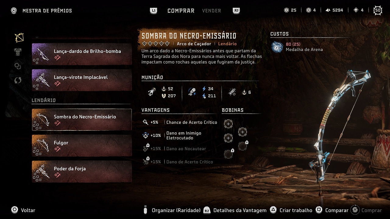 Sombra do Necro-Emiss&aacute;rio &eacute; crucial para builds de eletrocu&ccedil;&atilde;o em Horizon Forbidden West.