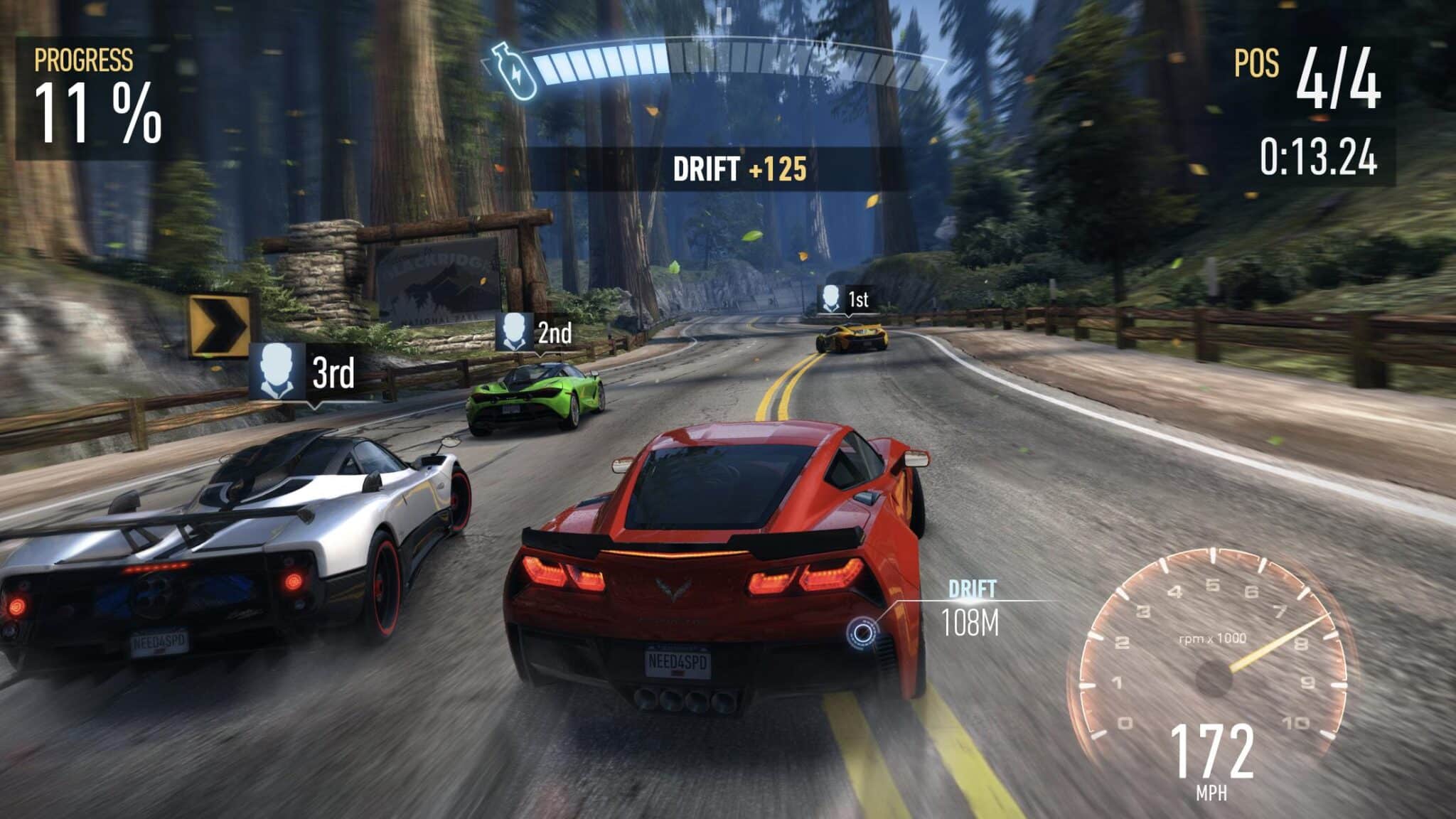 Need for Speed: No Limits proporciona corridas cheias de adrenalina e agilidade.