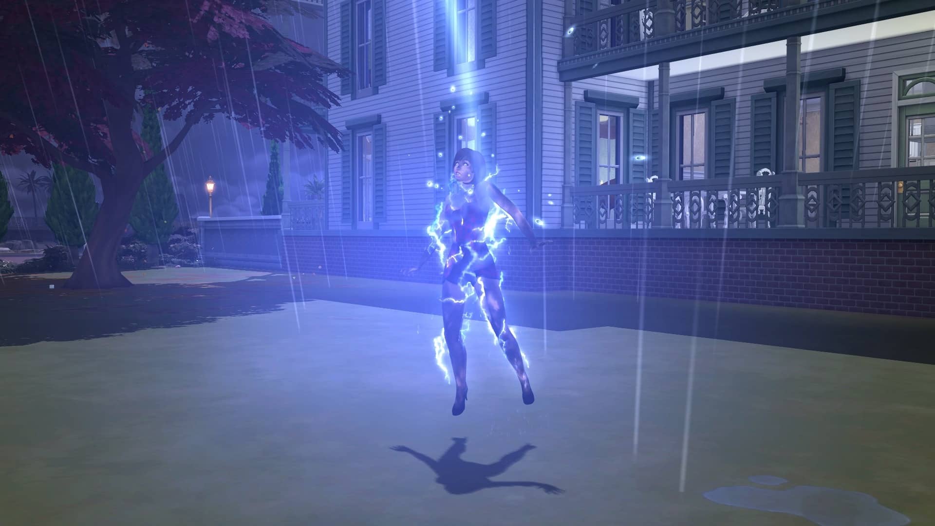 N&atilde;o fique vacilando durante uma tempestade poderosa em The Sims 4 para n&atilde;o ser atingido por um trov&atilde;o.